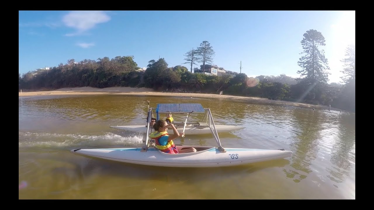 Father and daughter build a solar powered catamaran boat