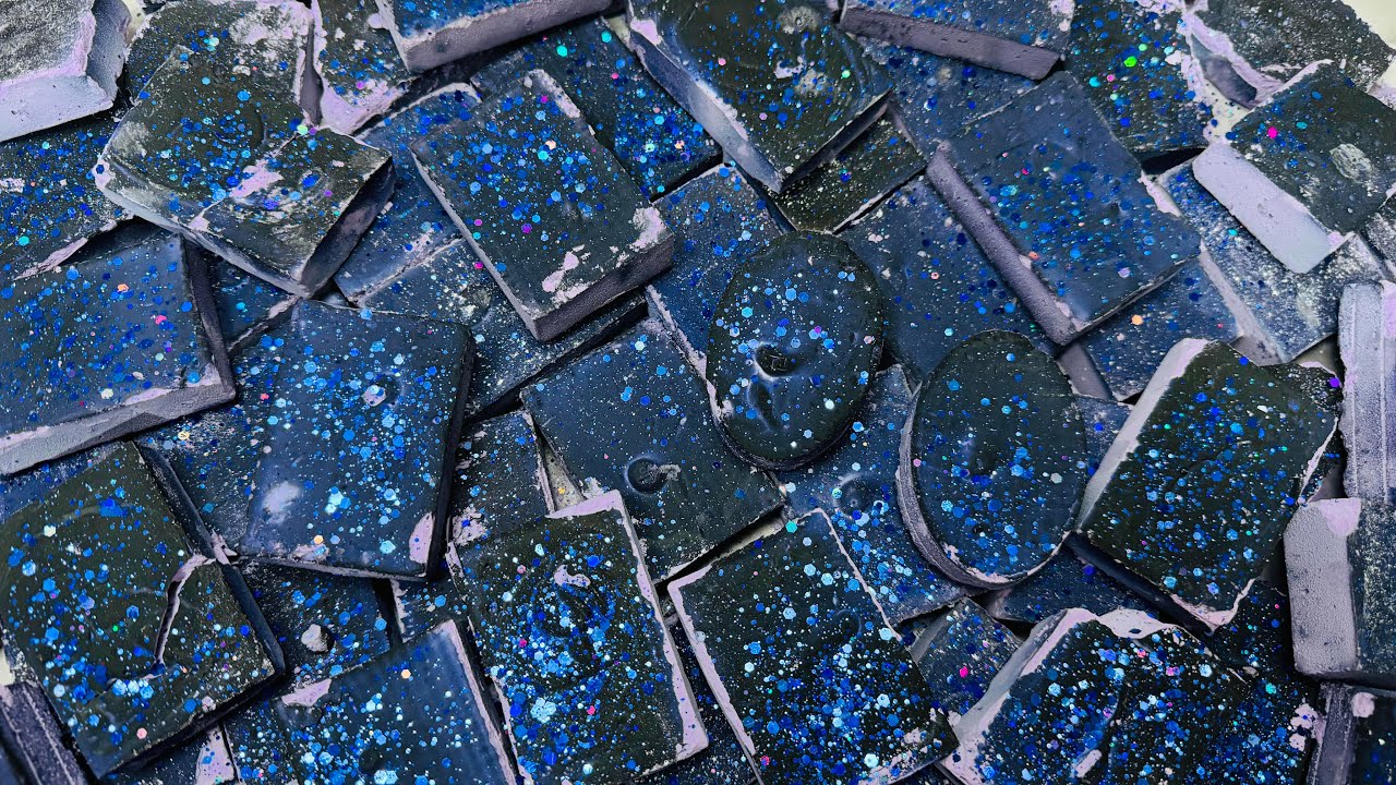 Glittered Chalk ASMR Crushing |  Oddly Satisfying Chalk ASMR Bars 