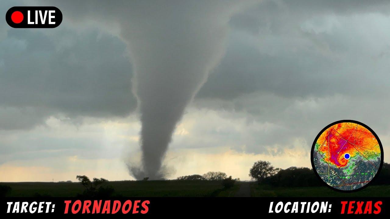 CHASING A TEXAS TORNADO THREAT - LIVE STORM CHASER