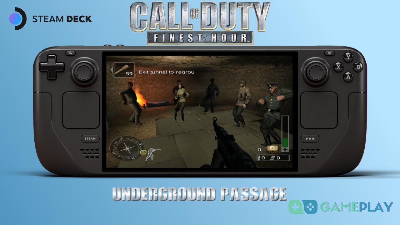 Call of Duty Finest Hour Underground Passage Steam Deck Gameplay Full Walkthrough
