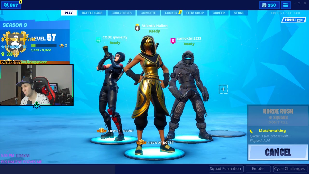 Fortnite - 😂HRY S CHATOM😂SAC: HALIEN | NOV&Eacute; !YT | NOV&Yacute; !PC (Halienpower)