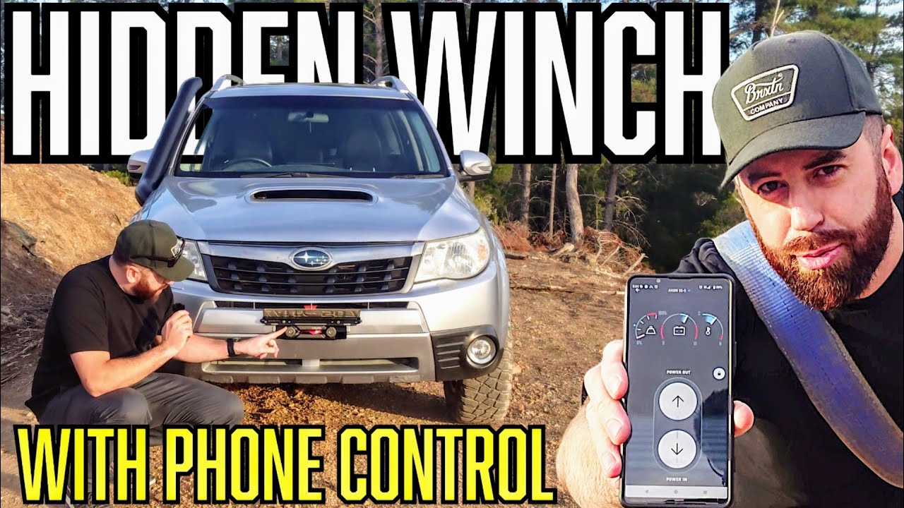 Winch Install - Subaru Forester - Warn Axon 55-S - winch line tension stretch