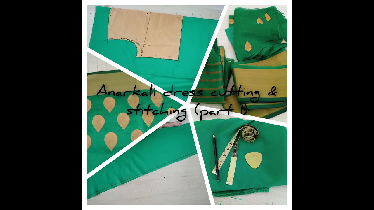 Anarkali from saree cutting & stitching  (step by step) Part 1