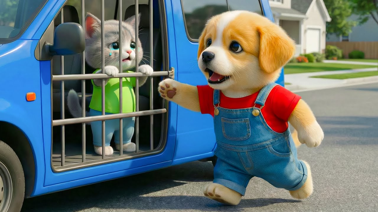 Baby Puppy Risks Everything to Save a Tiny Kitten from a Kidnapper 😱🐶Becomes a Hero After the Rescue