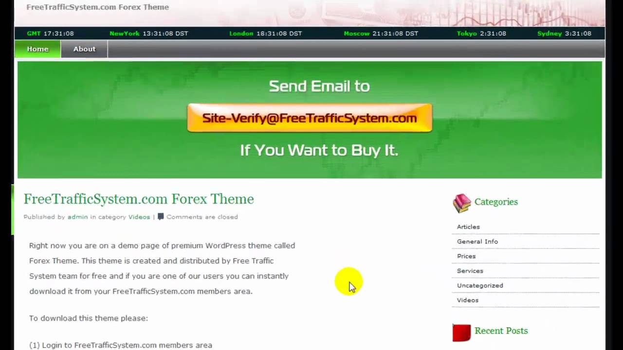 Free Premium WP Theme - Forex Theme