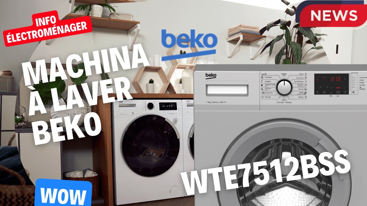 شرح مفصل مع طريقة استعمال الغسالة الاوتوماتيك WTE7512BSS BEKO مع شرح مفصل لبرامجها