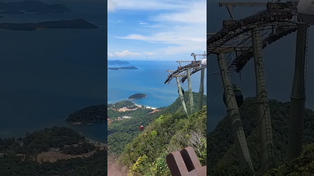 The Steepest Ride in the World 🚠🌍 #shorts #travel #langkawi #cablecar #dangerous #ride #adventure