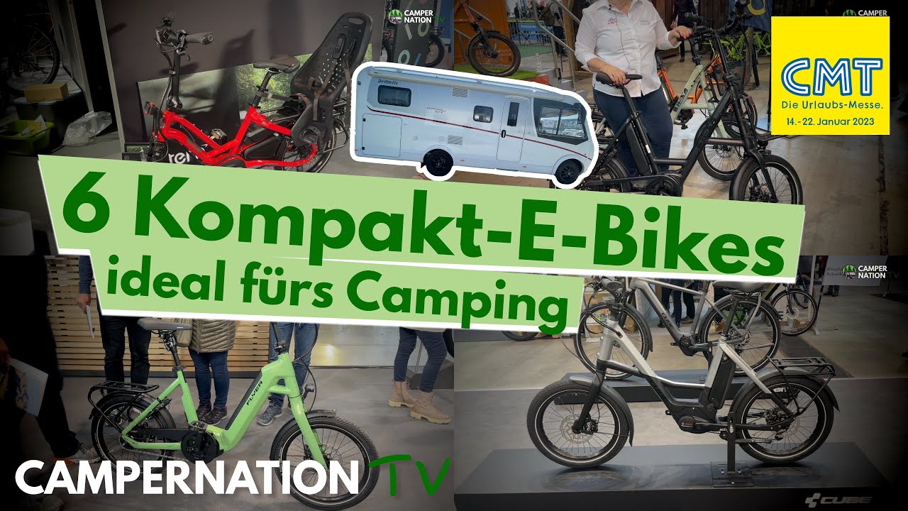 6 kompakte E-Bikes ideal fürs Camping CUBE, i:SY, TERN, FLYER | CMT 2023 Halle 9