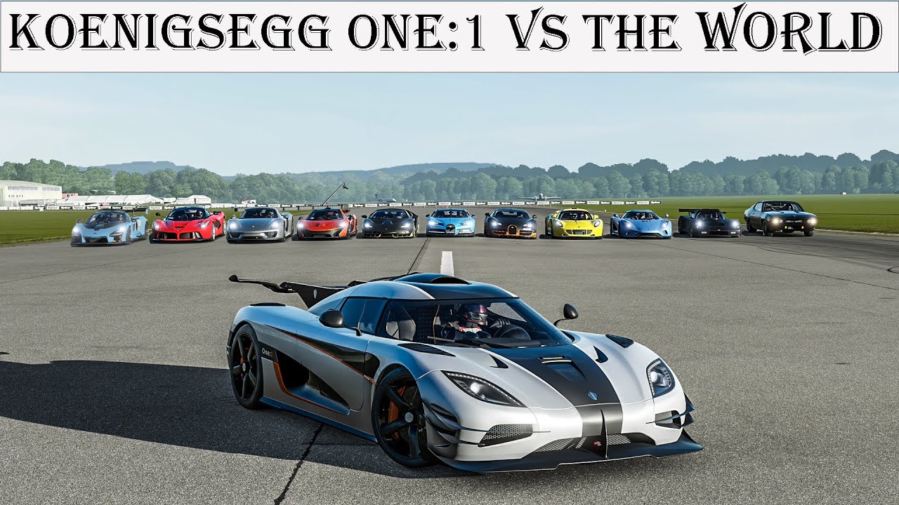 Forza 7 - Koenigsegg One:1 vs The World: Is It The World's Fastest Mega car?