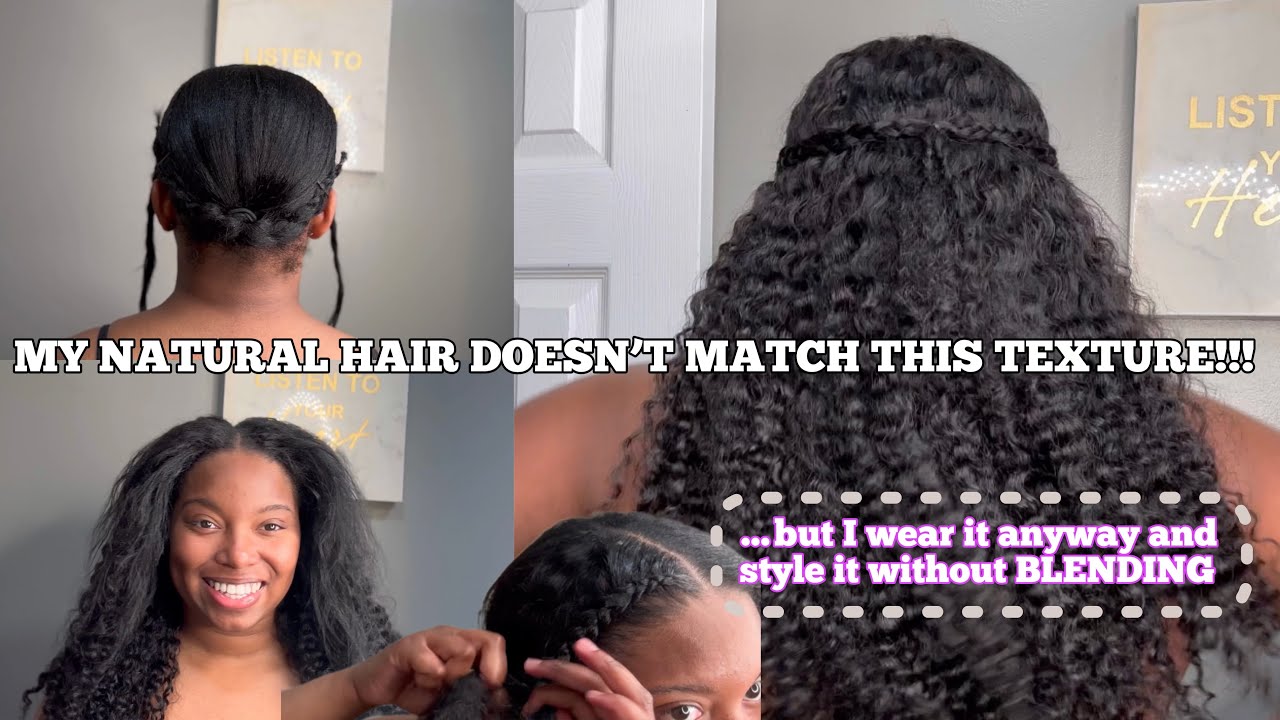 CURLY V PART WIG INSTALL + LEAVE OUT CHEAT CODE FOR NO BLENDING YOUR NATURAL HAIR 💖