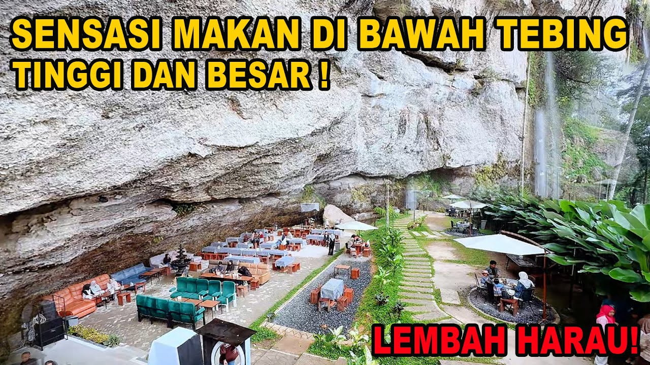 VIRAL !!  SENSASI MAKAN DI BAWAH TEBING TINGGI !!  YANG PHOBIA JANGAN KESINI !!