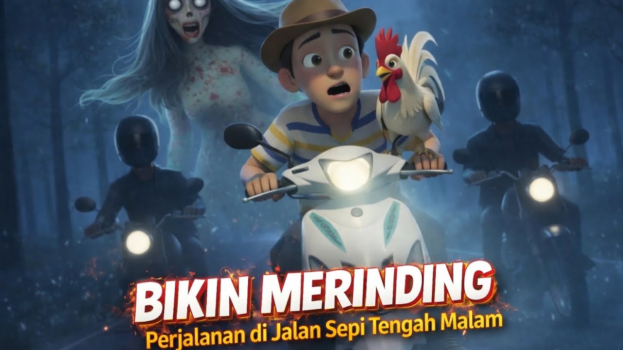🔴BIKIN MERINDING PERJALANAN AYAH DAN AYAM UDIN TENGAH MALAM DI JALANAN SEPI 