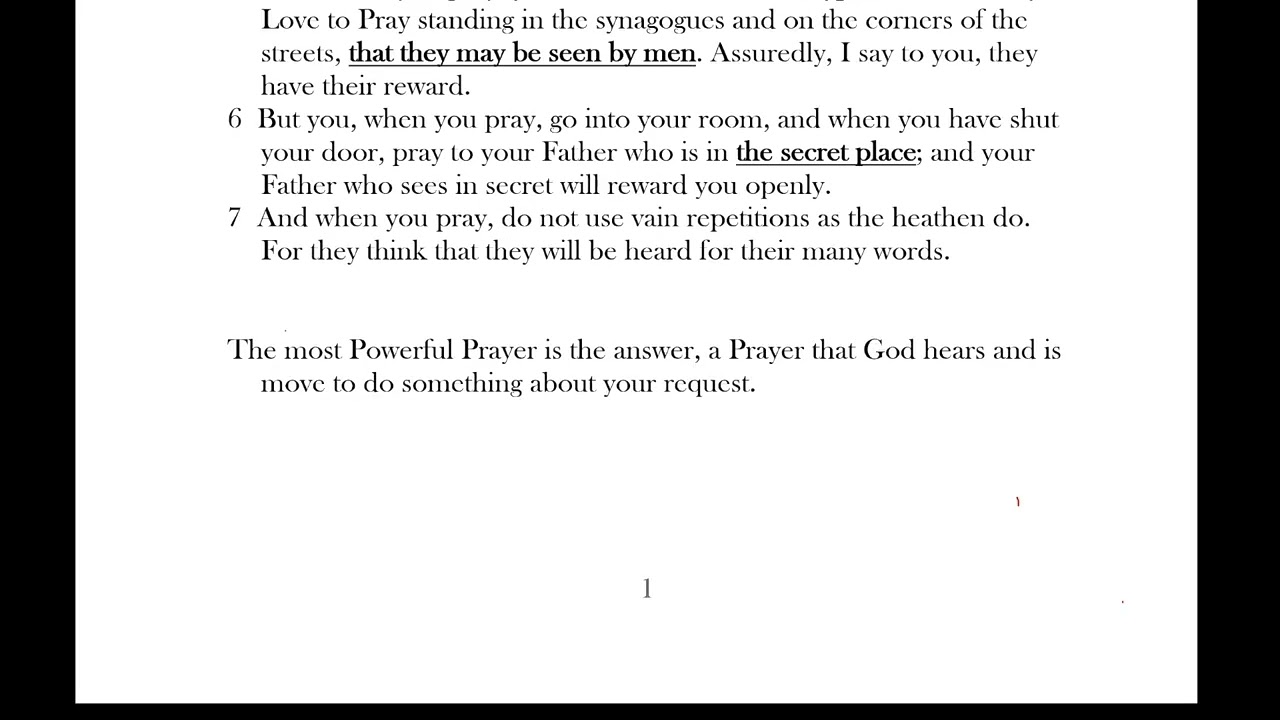 The Prayer of Jabez, the Secret Place (bible study)