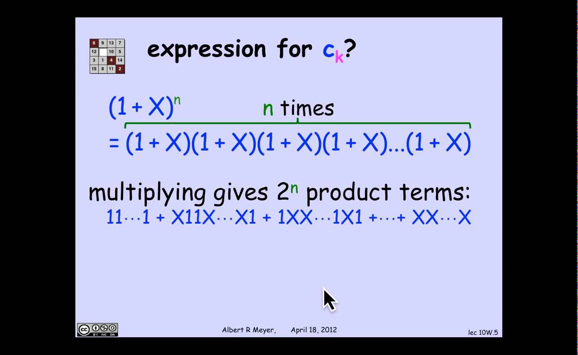 3.4.4 Binomial Theorem: Video