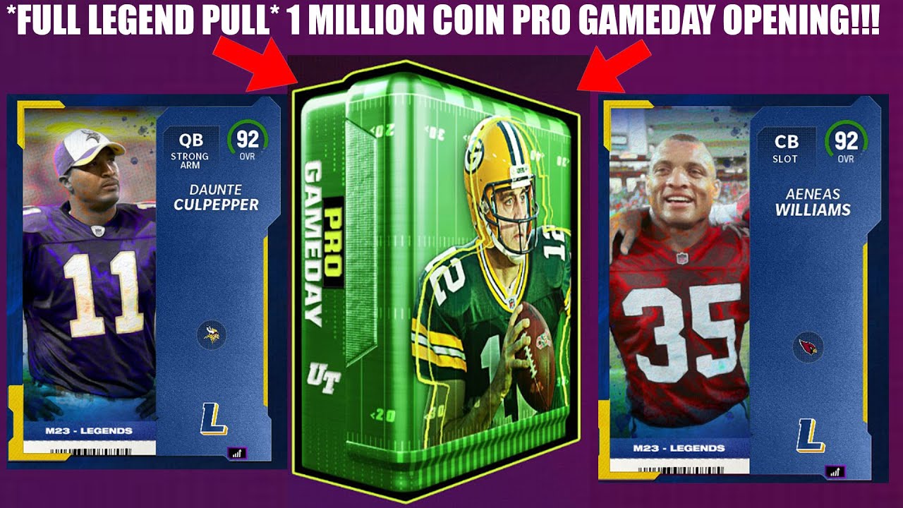 OMG *FULL LEGEND PULL* 1 MILLION COIN PRO GAMEDAY PACK OPENING! Madden 23 Pack Opening