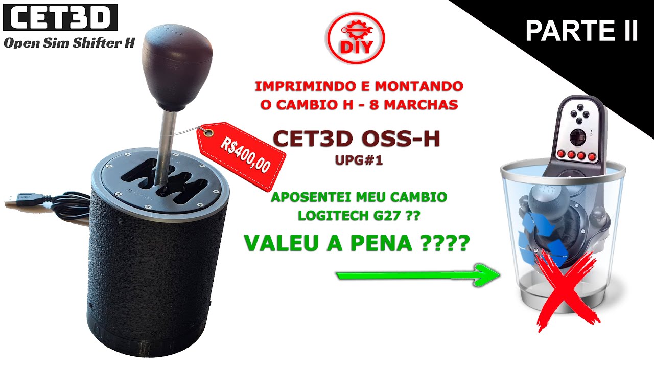 Imprimindo 3D e montando Câmbio H  USB (CET3D OSS-H SHIFTER) Parte II