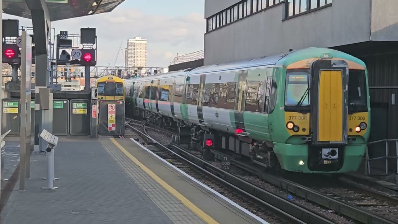 London Overground Windrush Line departing London Bridge.