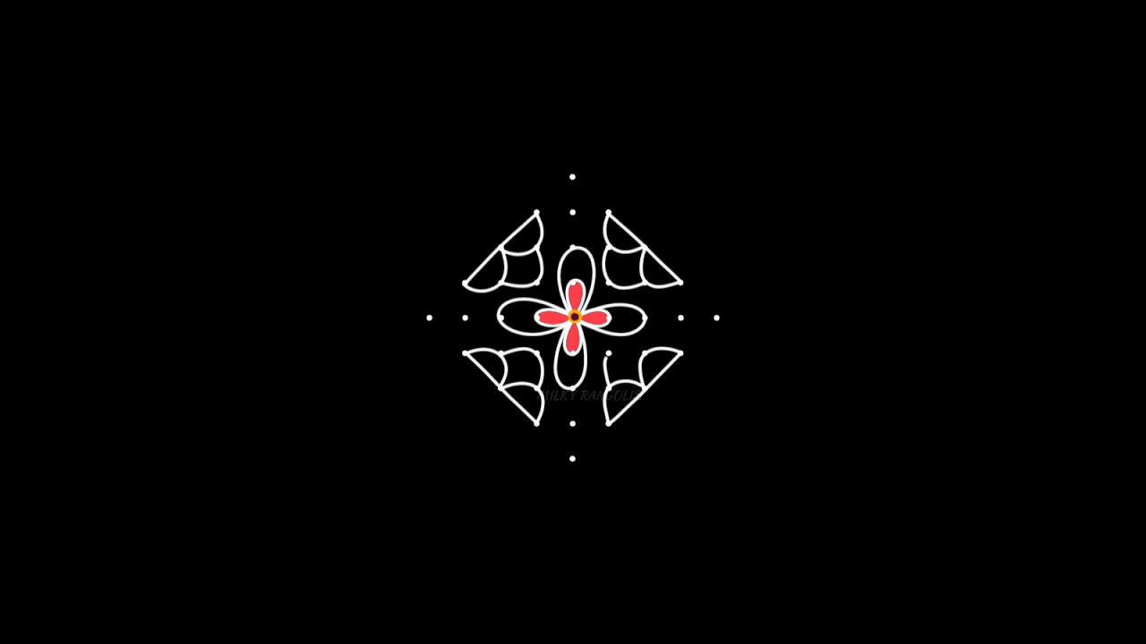 Margali matham rangoli w9 x 1 dots // new year kolam // easy mandala art