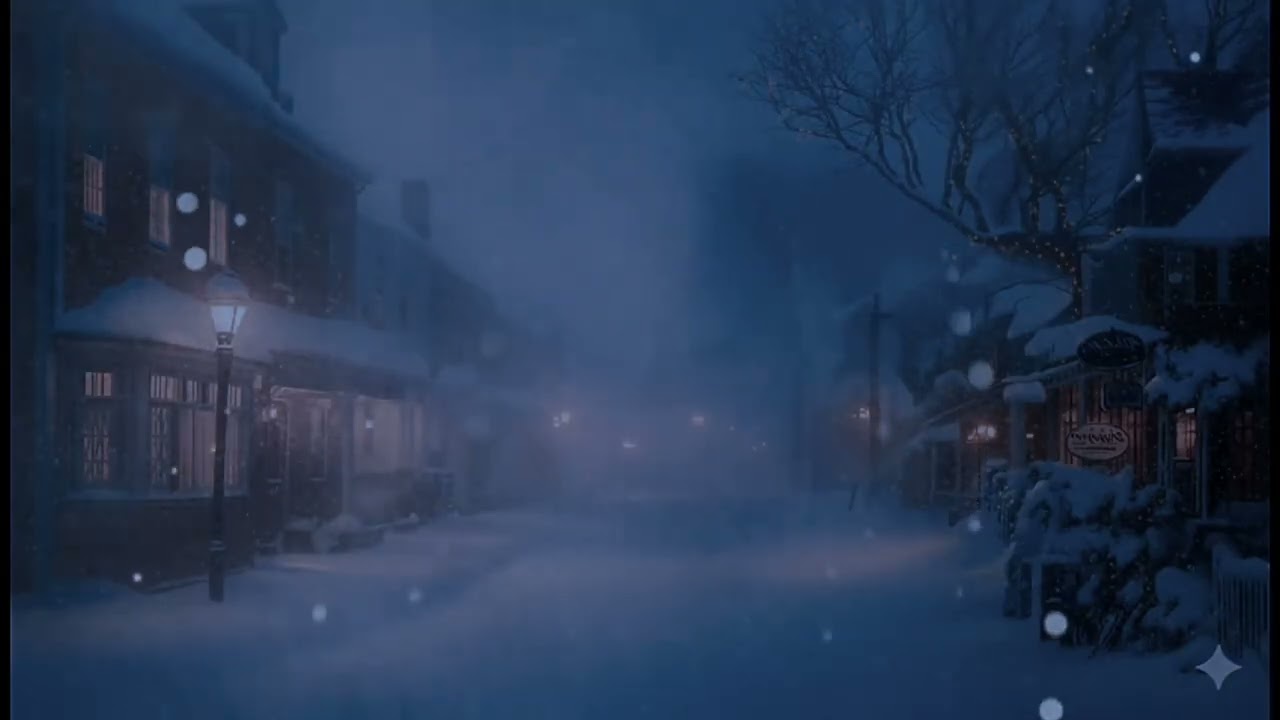 a peaceful contrast against the cold blue winter night