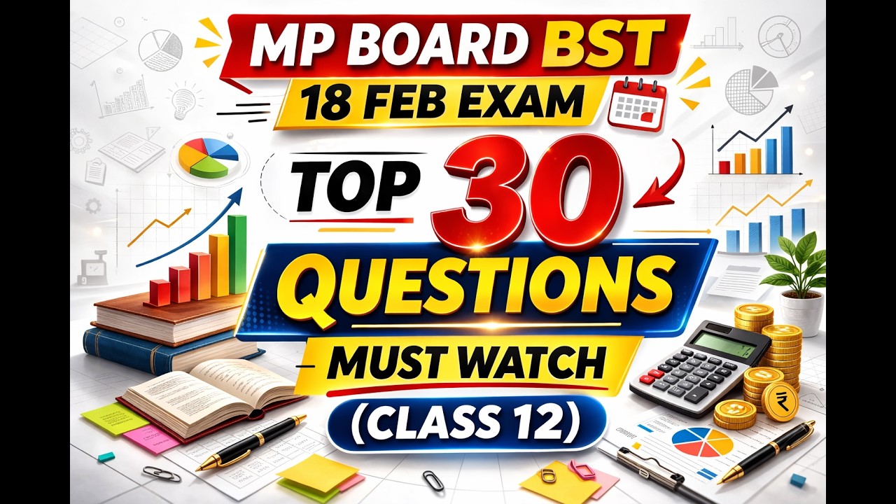 MP Board, Class 12, Business Studies, BST, Most Important Questions, 18 Feb Exam