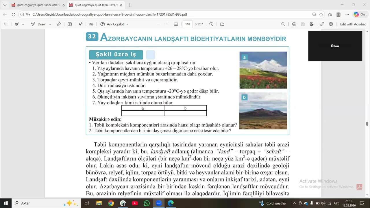 AZƏRBAYCANIN LANDŞAFTI BİOEHTİYATLARIN MƏNBƏYİDİR