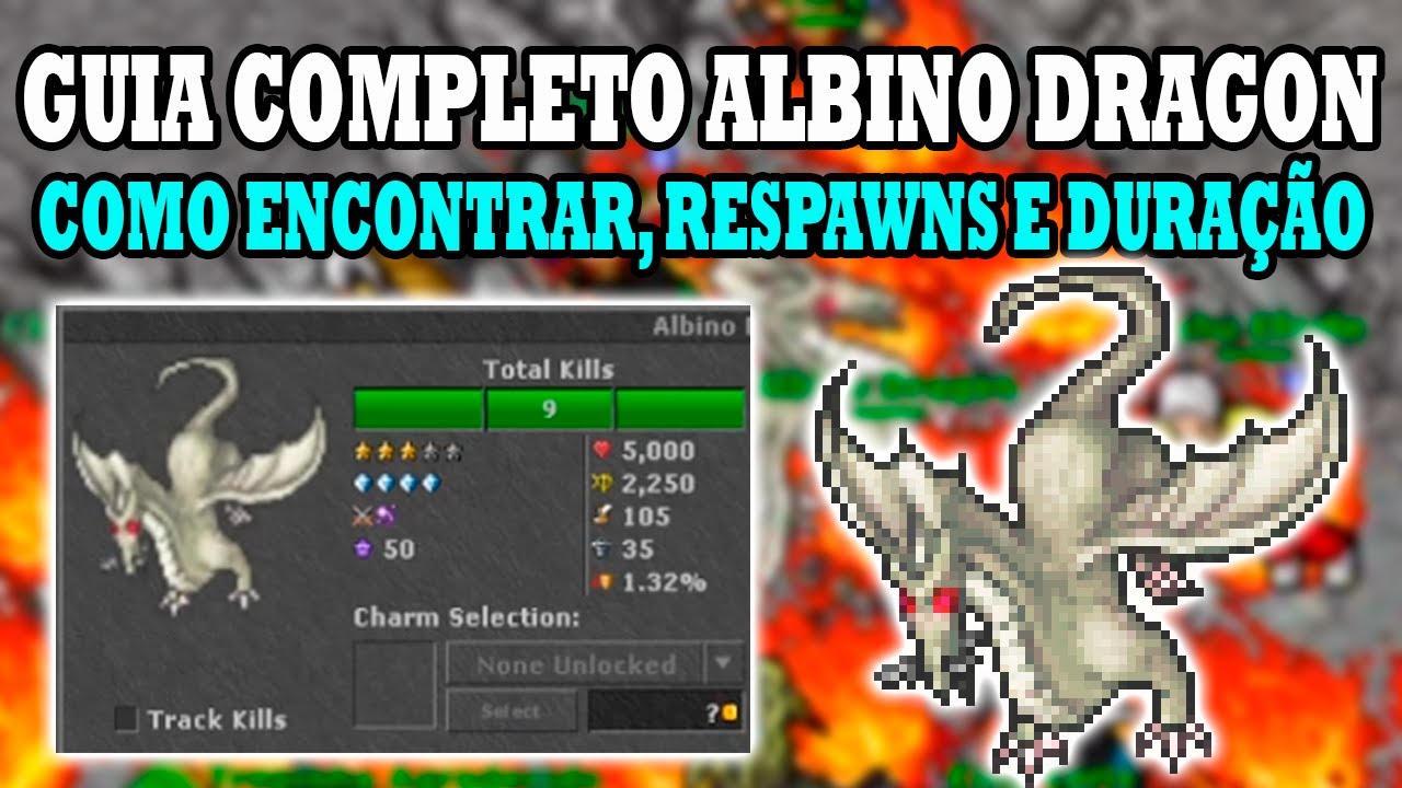 Tibia - Guia completo Albino Dragons, como funciona o respawn, tempo de duração e localização