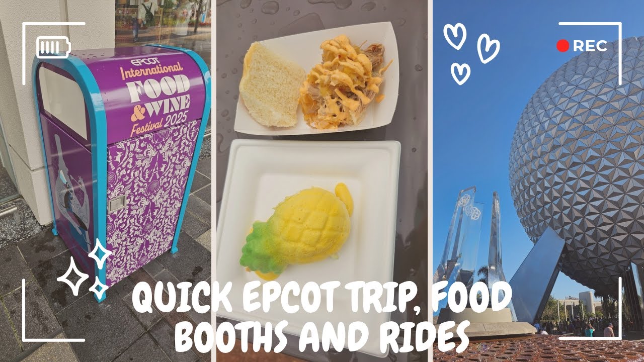 Last day, leaving Pop Century and Quick stop at Epcot, rides and food booths. 8/25