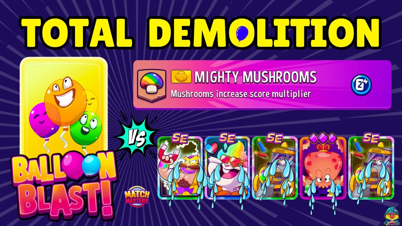 GOLD BOOSTER BALLOON BLAST DESTROY PREMIUM BOOSTERS | Match Masters Mighty Mushrooms + Super Sprint