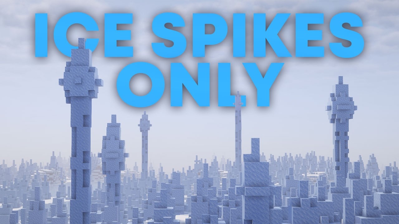 Beating Minecraft, But My World Is A GIANT Ice Spikes Biome..