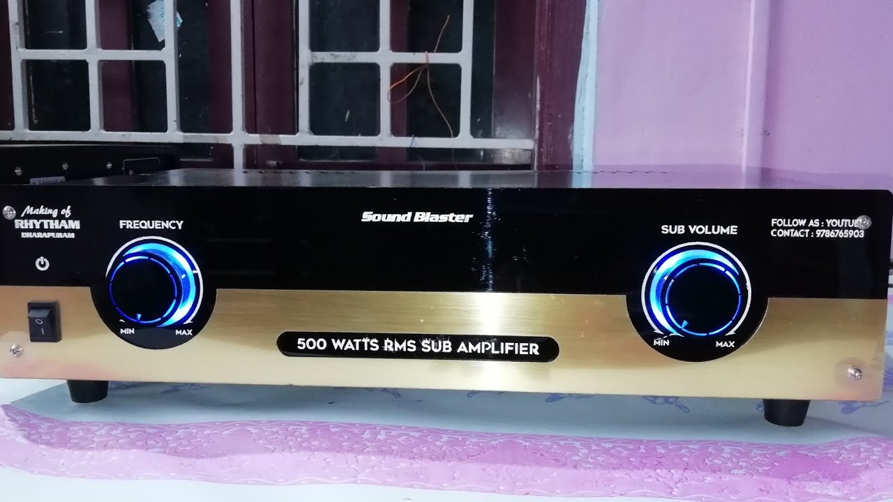 500 Watts RMS Subwoofer Mono Amplifier