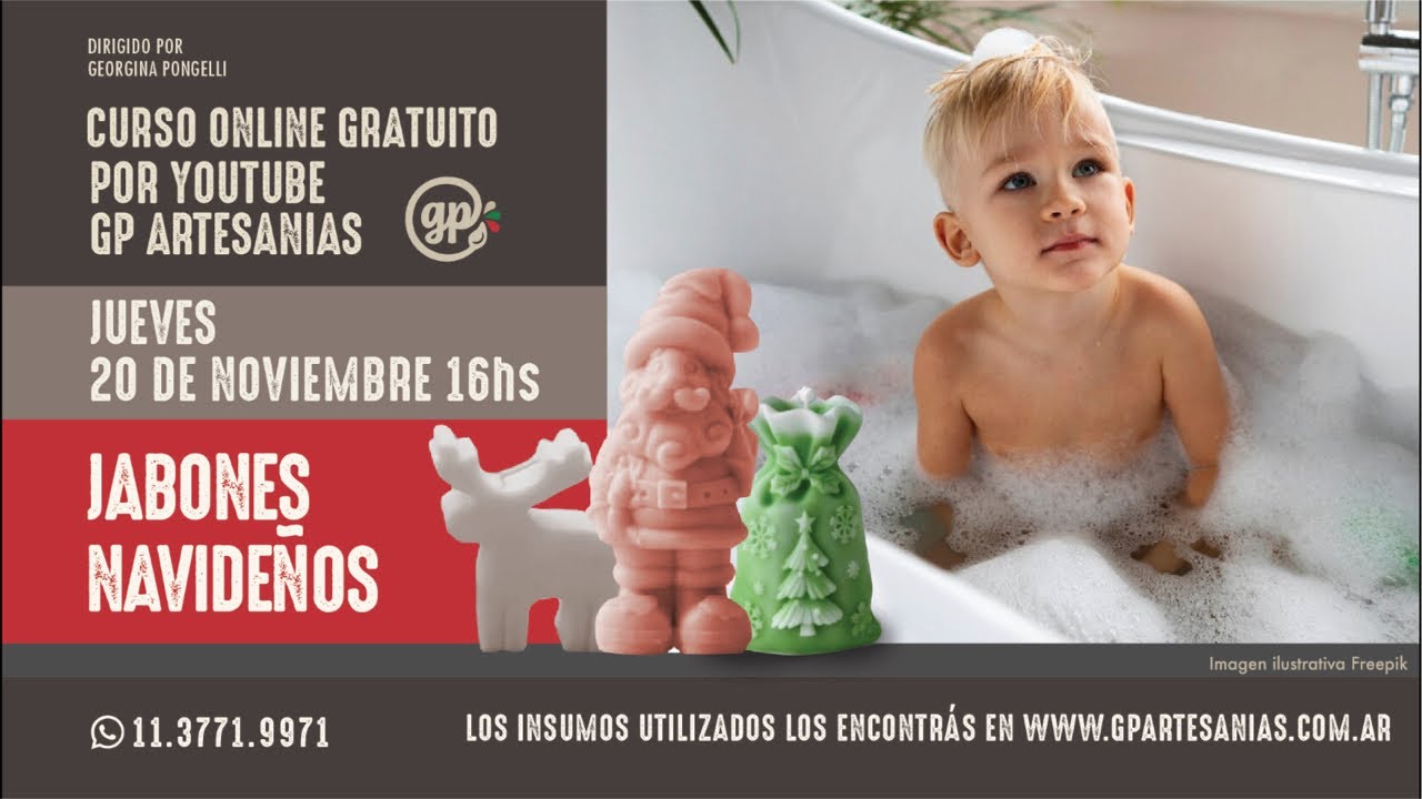 Taller online GP Artesanías: Jabones navideños!