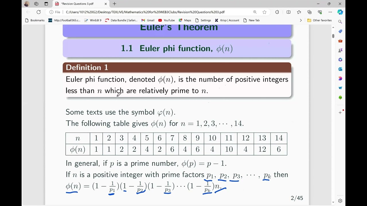 Lecture 18 - Euler's theorem