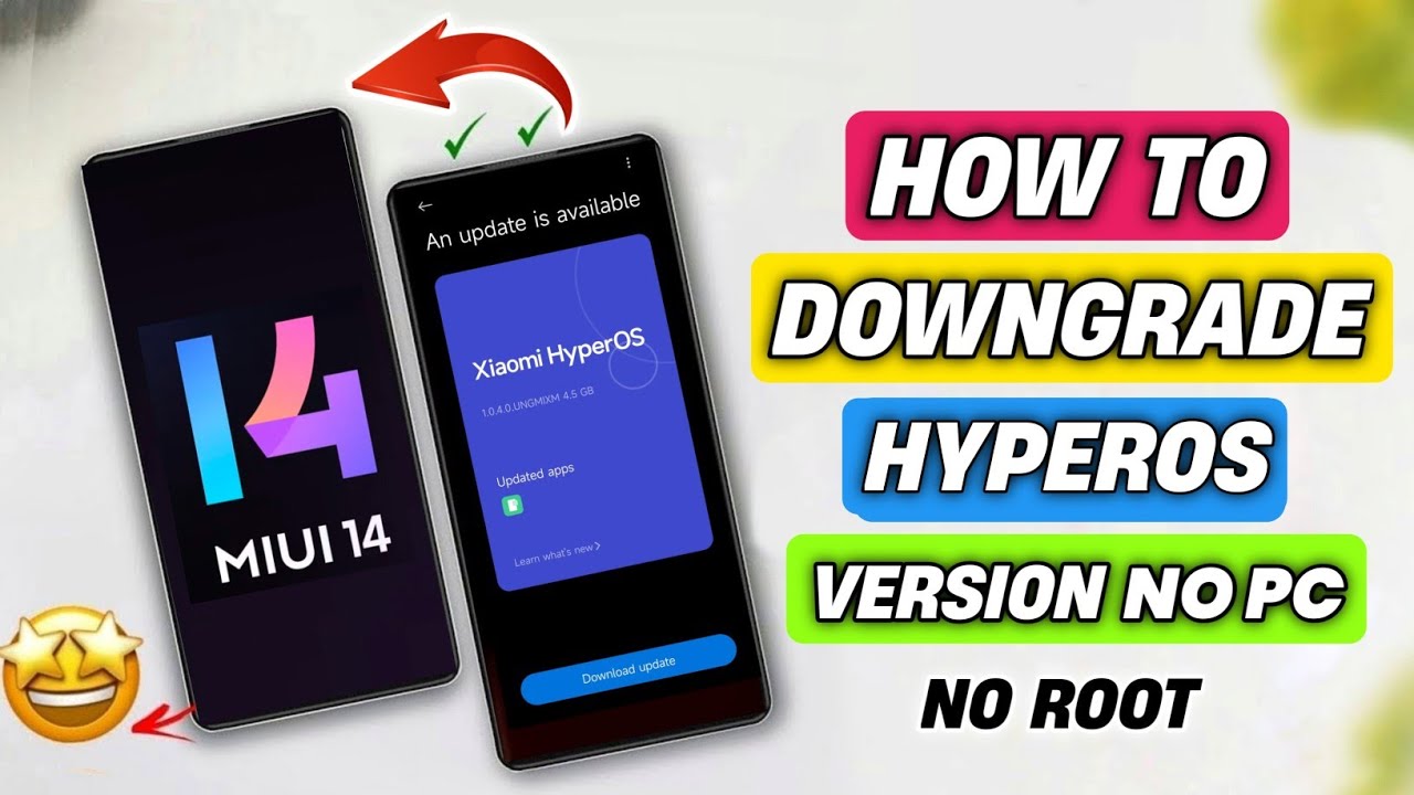 How To Downgrade HyperOS To MiUi Version | How To Downgrade Xiaomi Phones | HyperOS To MiUi Version