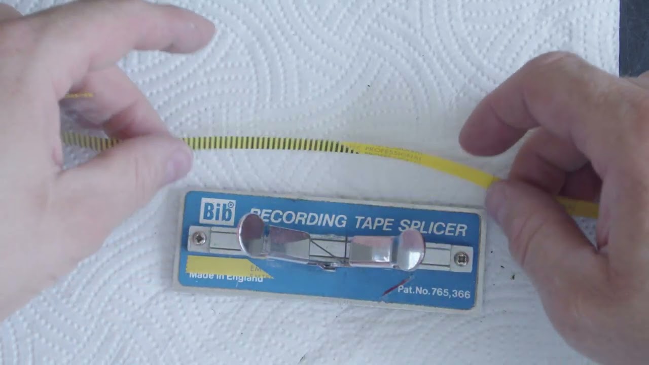 Splicing 1/4 inch reel to reel  open reel tape Using BIB 765,366 splicer