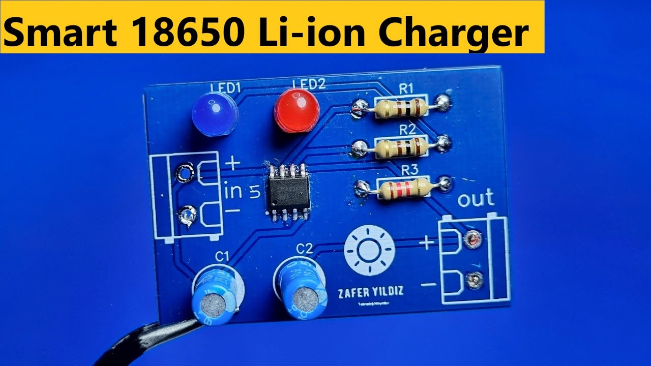 Цепь Smart 18650 Li-ion Charger со светодиодным индикатором полного заряда батареи