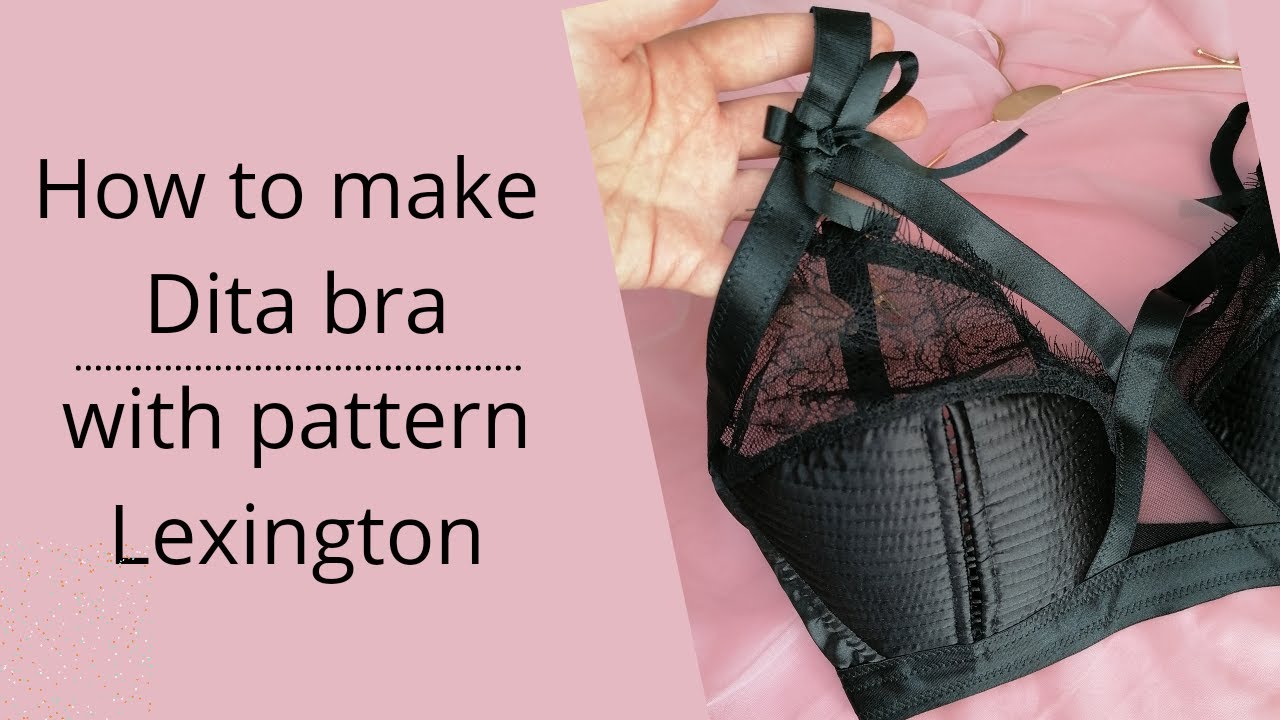 How to make retro bra 'Dita". Lexington bra pattern by Orange lingerie.  Jak usit braletku 'Dita'.