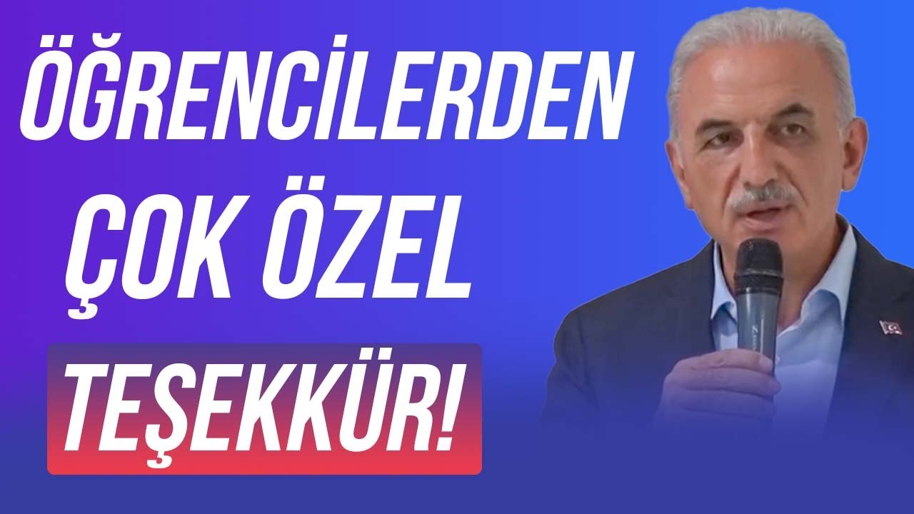 İsmet Yıldırım'a &Ouml;ğrencilerden Teşekk&uuml;r! | İsmet Yıldırım