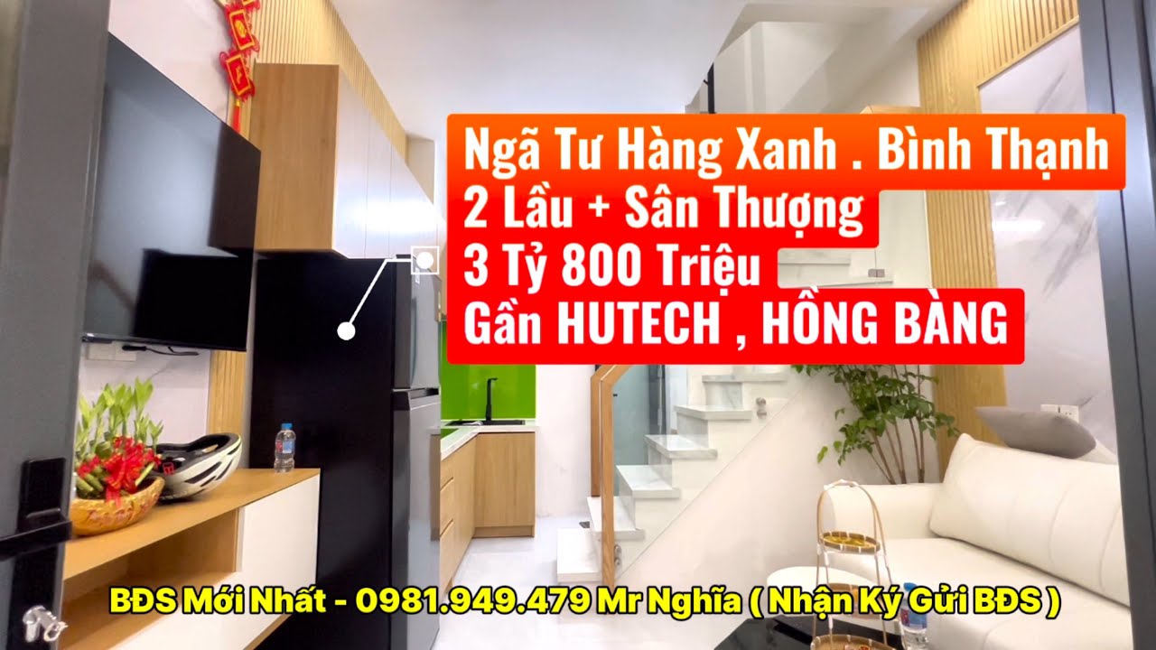 BÁN NHÀ BÌNH THẠNH GIÁ RẺ NGAY NGÃ TƯ HÀNG XANH ĐẠI HỌC HUTECH