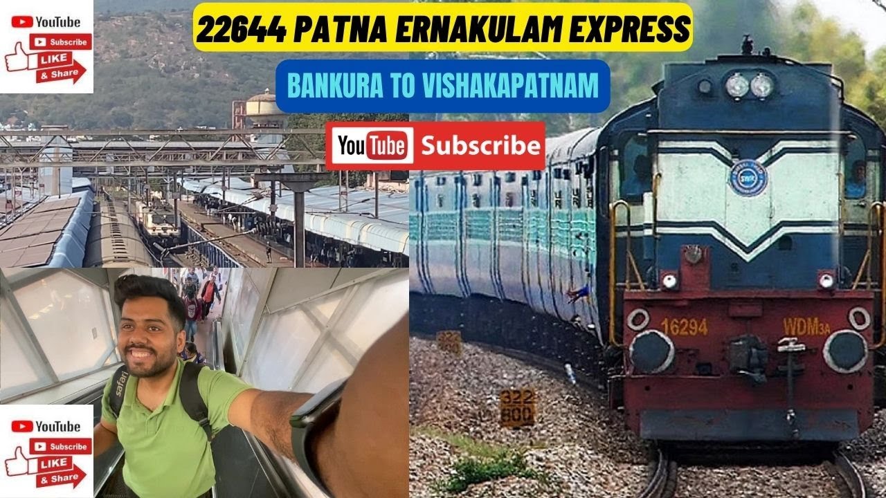 22644 Patna Ernakulam Express || Bankura To Vishakhapatnam || Train Journey Vlog || Hotel Rio Beach