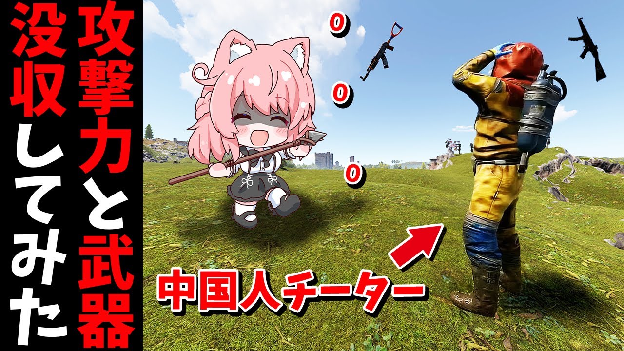チーターを無力化して木の槍で倒してみた/with せしりあ【RUST 実況】