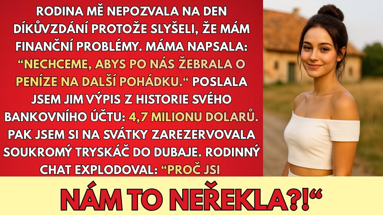 Rodina Mě Nepozvala Na Díkůvzdání, Protože Jsem Prý “Moc Chudá“ – Pak Viděli Můj Bankovní Účet...