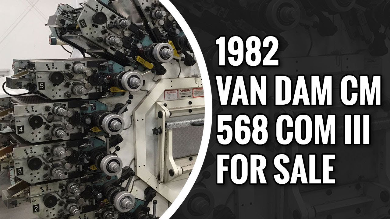 Van Dam Machine 1982 CM 568 COM III Cup Printing Machine for Sale