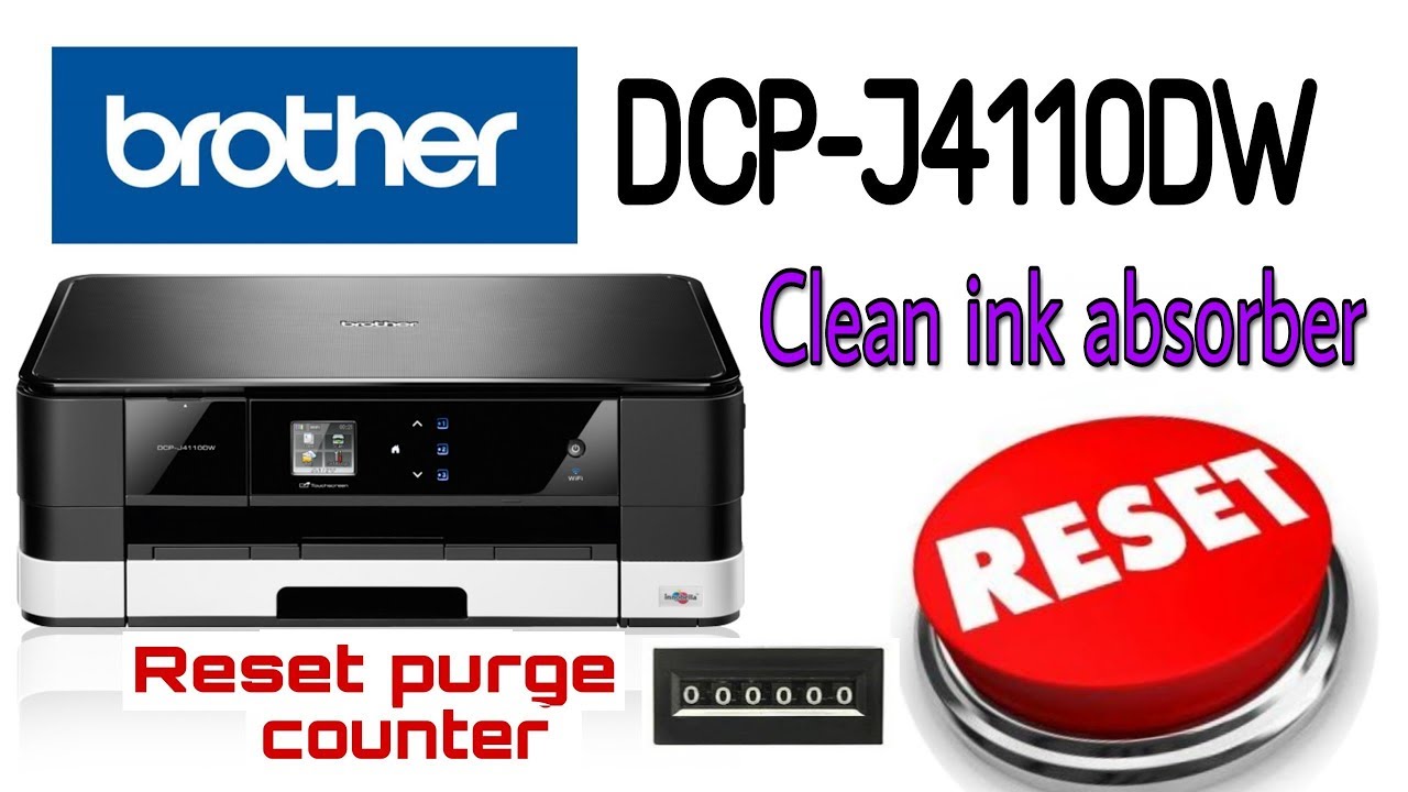 Reset purge counter ( Brother DCP-J4110DW)  |  طريقة تصفير طابعة بردر