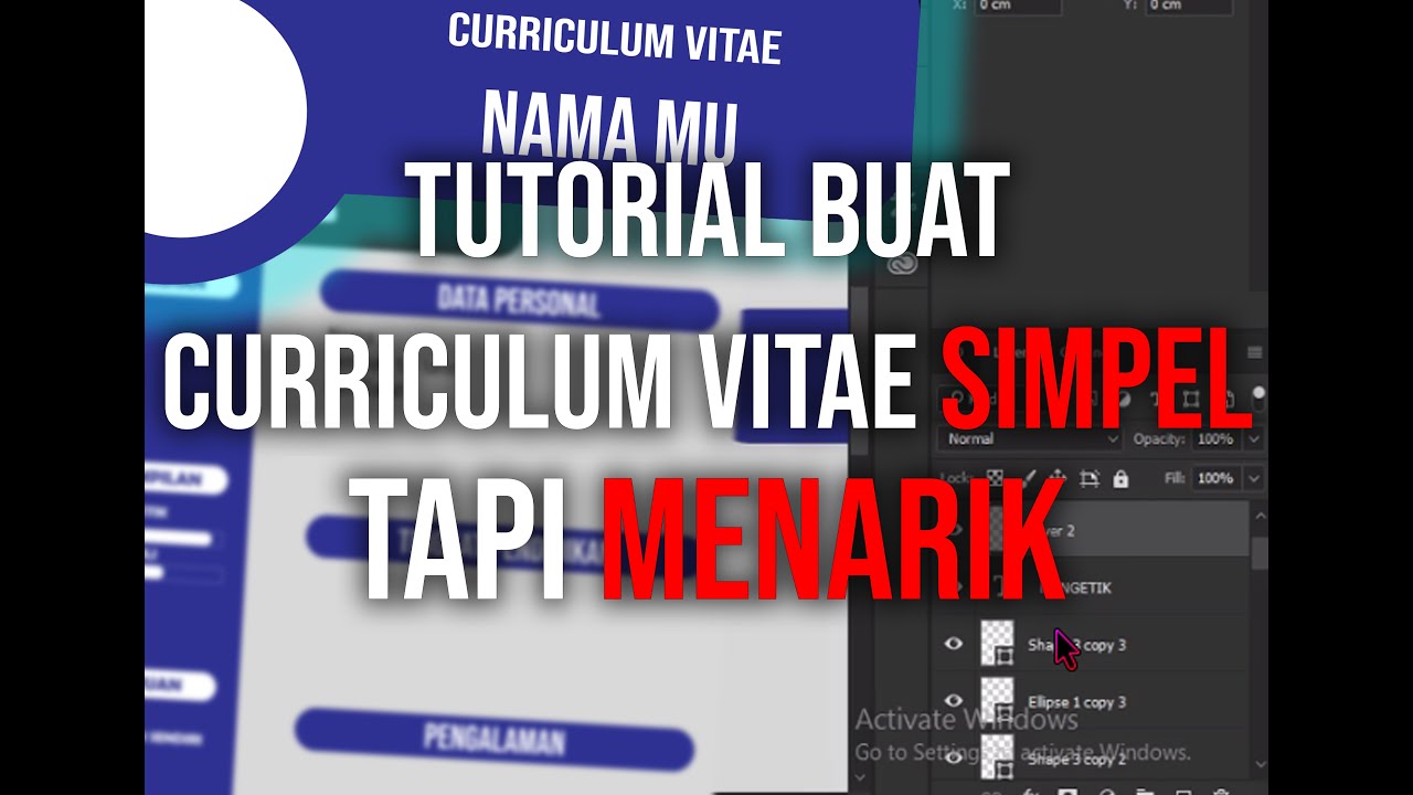 Buat CV dengan Mudah dan Menarik cuma modal Laptop!