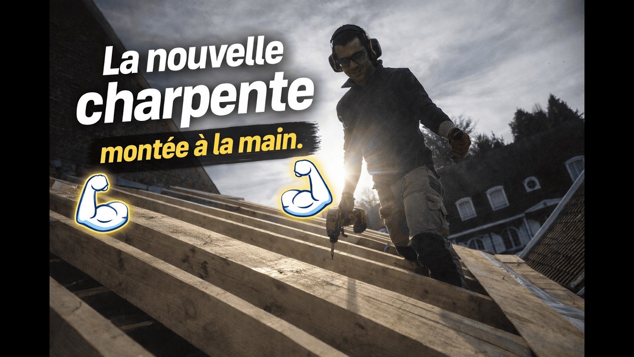 Une grande avancée sur la charpente avant l'isolation.