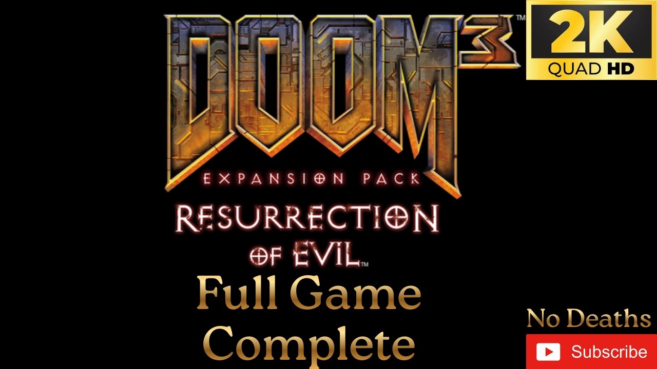 Doom 3 Resurrection Of Evil Full Game Longplay Complete No Deaths (UHD) 60FPS