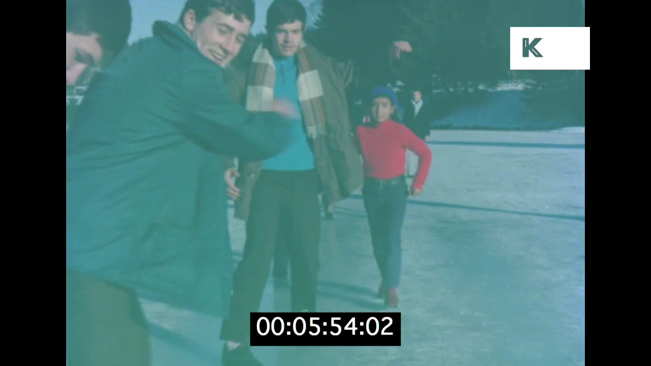 1970s Winter, Sledging, Ice Skating in HD from 35mm