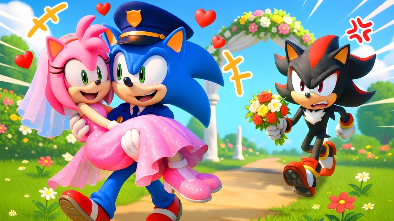 POLICE SONIC and AMY Married! SHADOW is Leaving Behind! | Sonic The Hedgehog 3 Animation