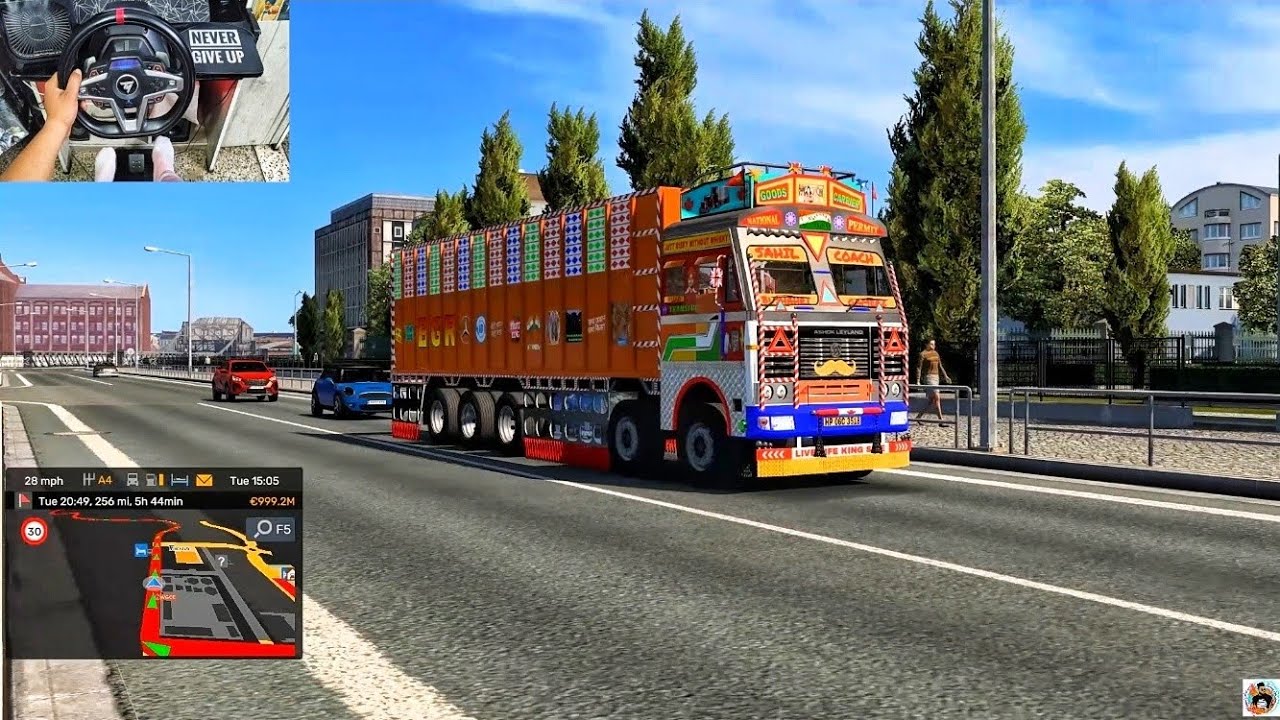 Euro Truck Simulator Indian Mod Episode-175 ,TATA Truck Grimsby to Cambridge with Staring well Game🎮