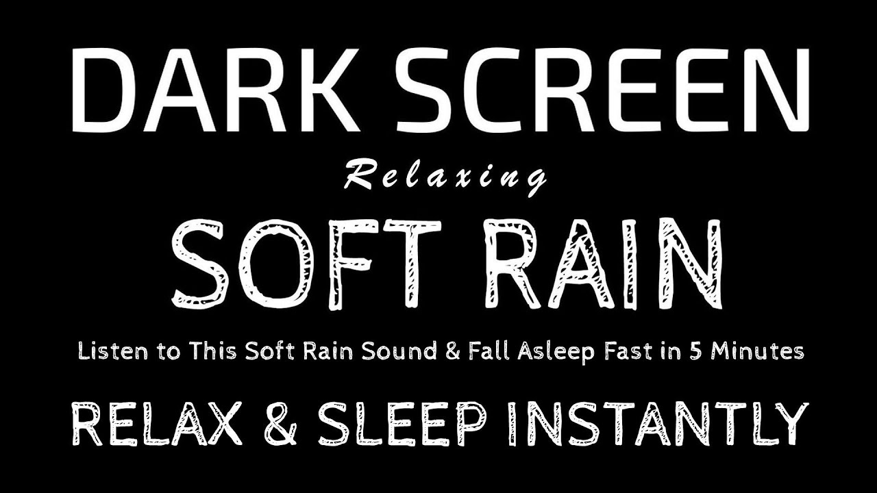 Trouble Sleeping? Listen to This Soft RAIN Sound & Fall Asleep Fast in 5 Minutes | BLACK SCREEN